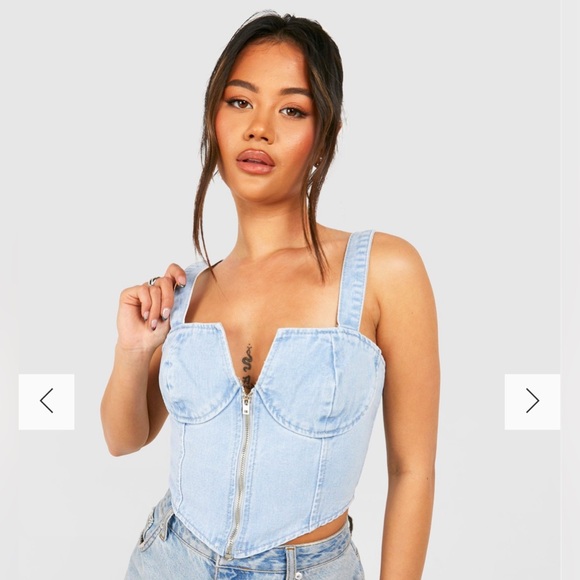 Denim Corset Top - Picture 4 of 6